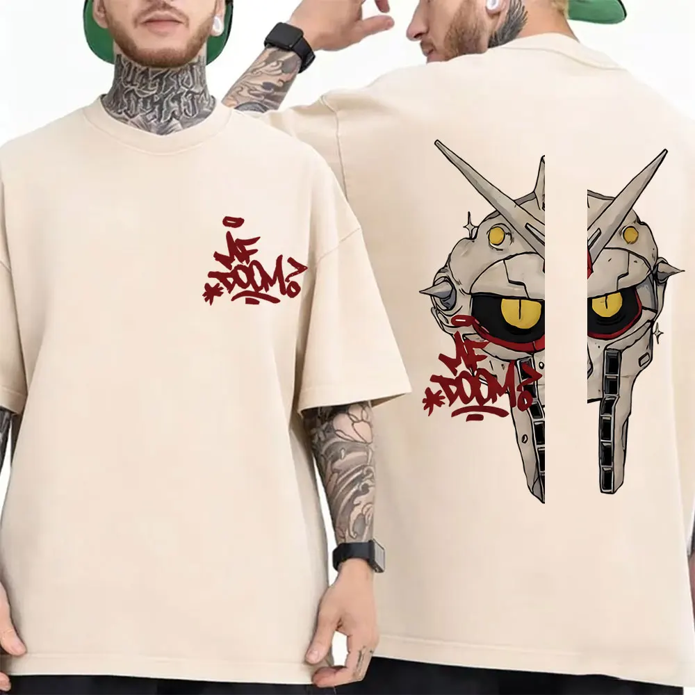 

Washed Vintage Rapper Mf Doom Graphic T-shirt Men Women Hip Hop Fashion Retro Short Sleeve Casual Oversized Streetwear Unisex