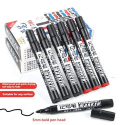 3/9pcs Permanent Paint Marker Pen Waterproof Black Pen for Tyre Oily Markers Quick Drying Signature Pen Stationery Supplies