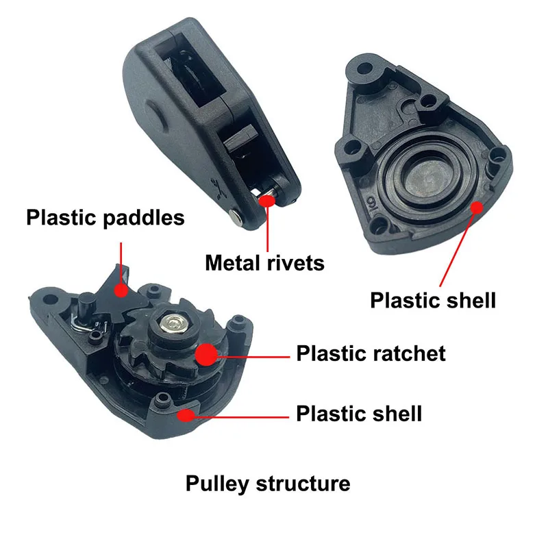 4m 4/6/8pcs Tent Tie Down Rope Reflective wind rope buckle Pulley Tensioner Outdoor - view 3