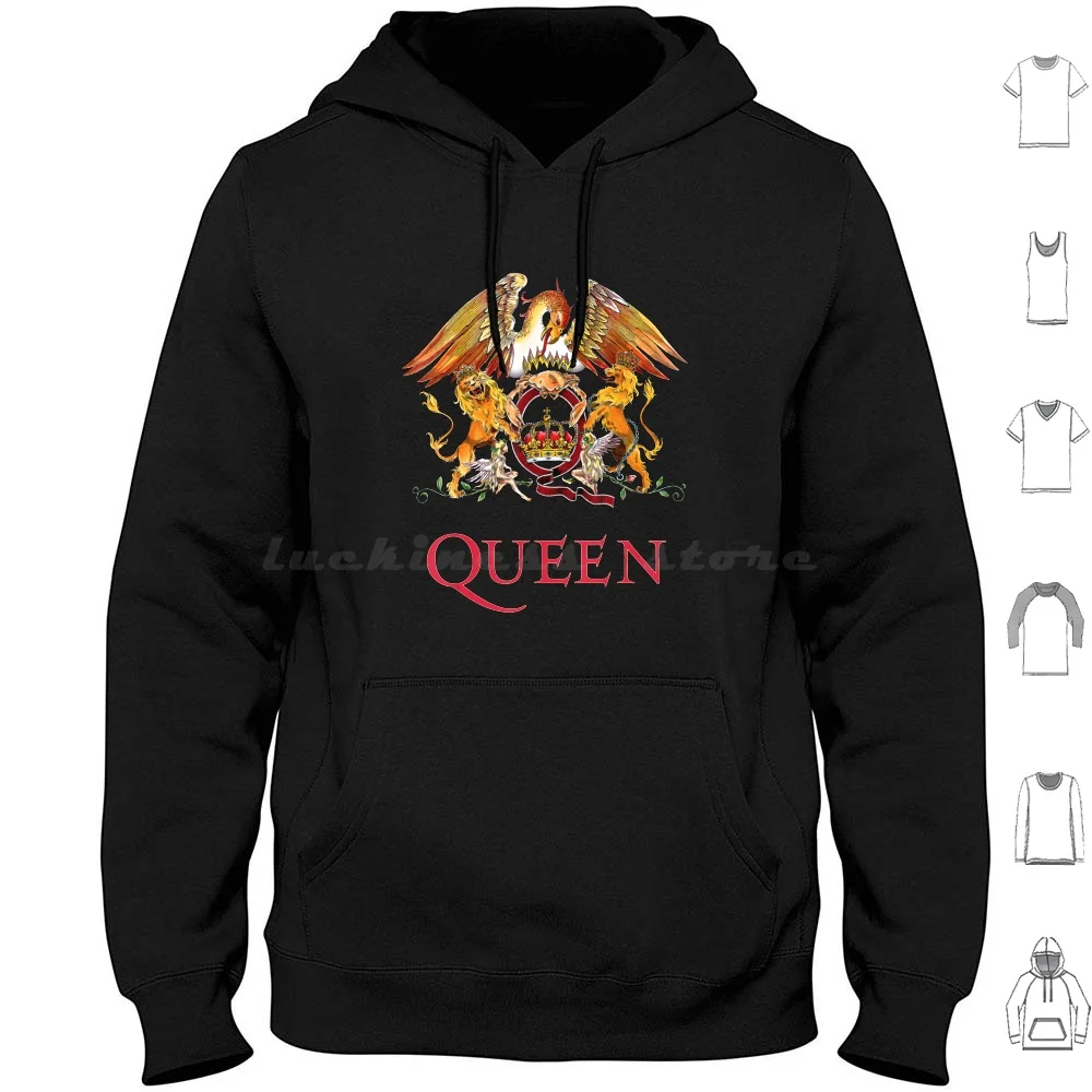 Queen Official Classic Crest Hoodie cotton Long Sleeve What Is Black ? ? ? ? Whats The Meaning Of Black Black