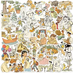 50pcs Funny Animals and Fluffy Holiday Stickers For Water Bottles Laptop Skateboard Computer Vinyl Waterproof Stickers