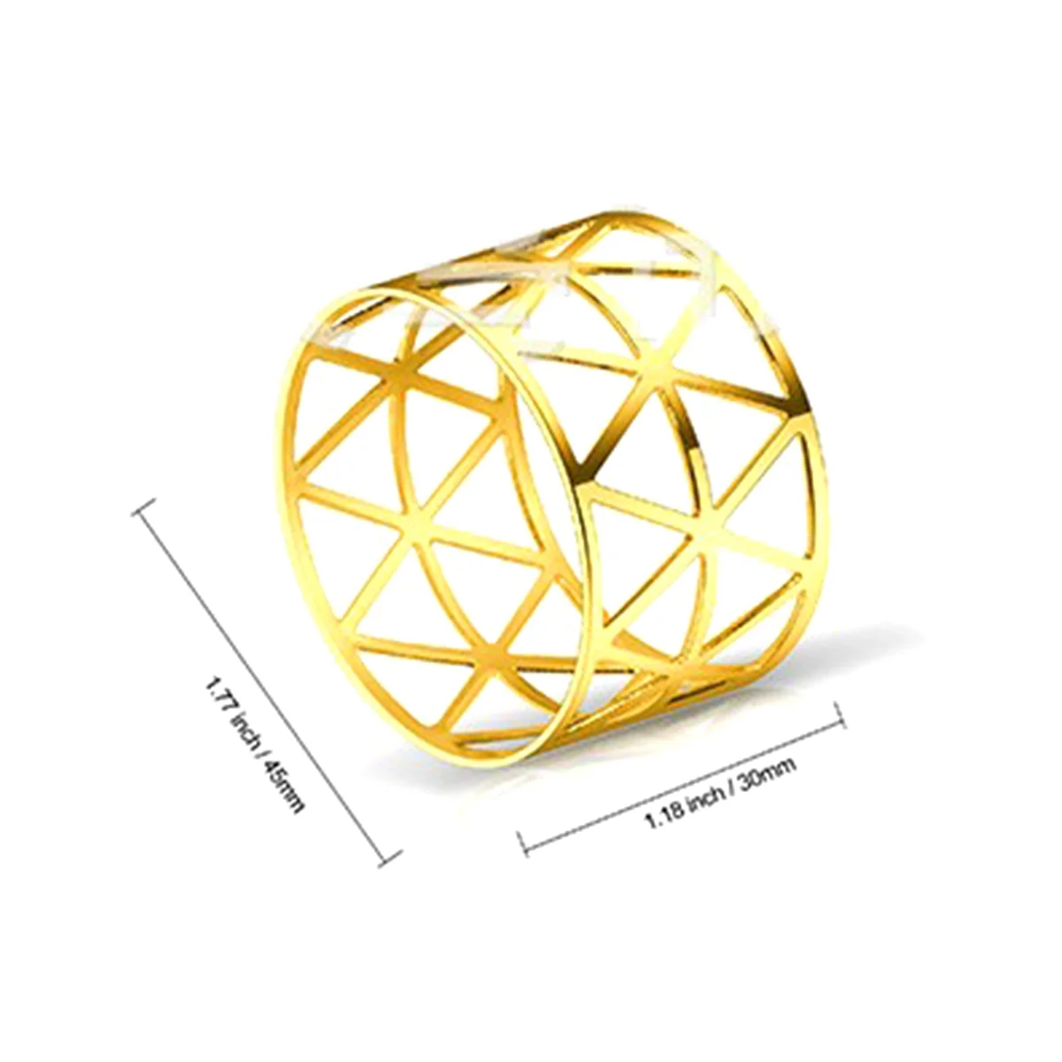 50 Pcs Gold Napkin Rings Metal Napkin Rings Holders Hollow Out Devise Delicate Napkin Rings Bulk for Party Decor
