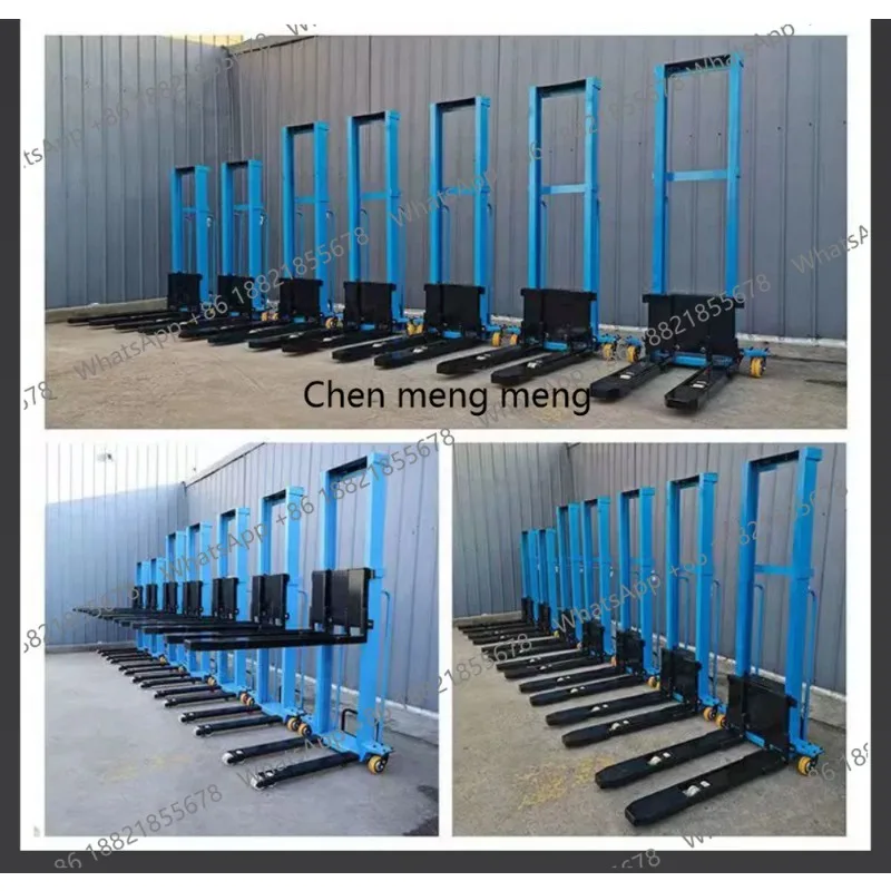 

Electric Truck-mounted Forklift Fully Automatic Loading Unloading Tool Portable Hydraulic Stacker Heavy-duty Lifting Forklift