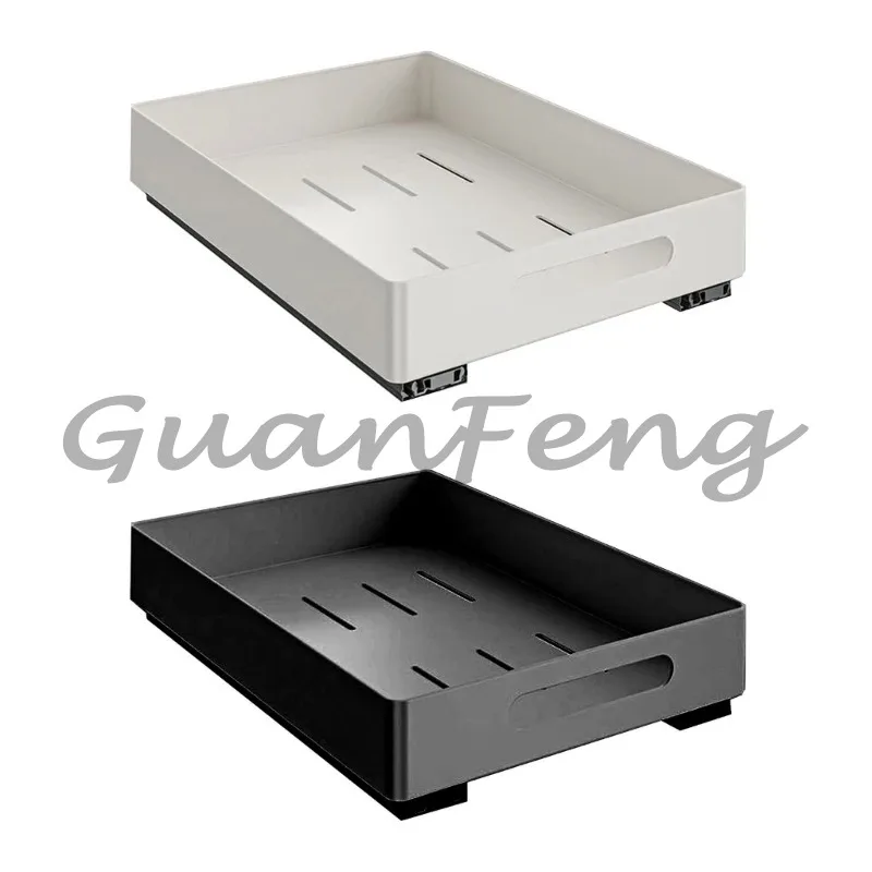 Extendable Cabinet Pull‑out Kitchen Storage Shelf Slide‑out Drawer Under Sink Storage Rack Kitchen Accessories Organization Tool