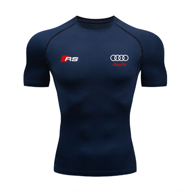 Audi Racing Motorcycle Fitness Clothing Tight Fitting Underwear Breathable Quick Dry for Men Women