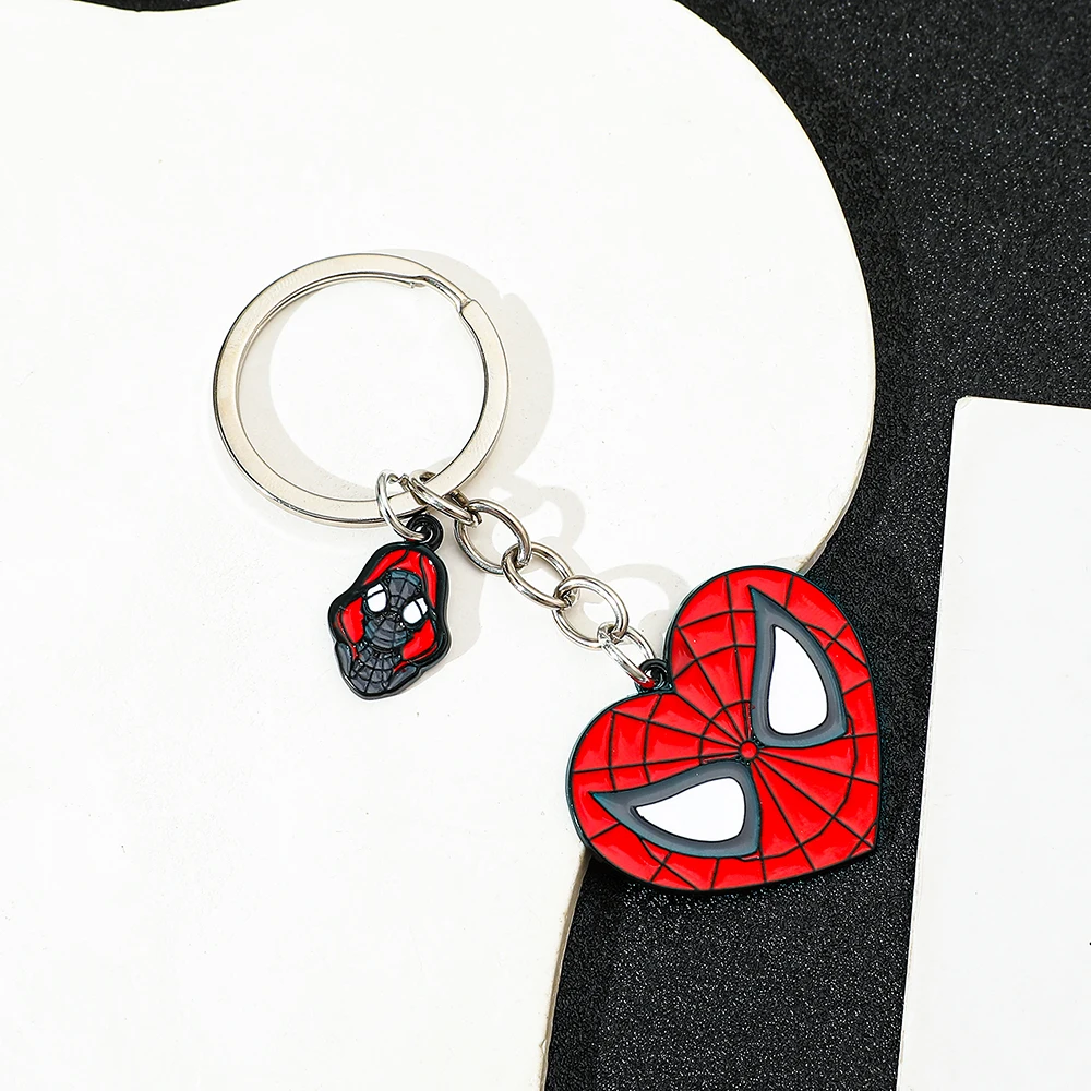 Marvel Spiderman Mask Keyring, Superhero Keychain, Pendant, School Bag Ornament, Gifts for Friends