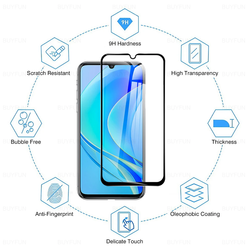2PCS 9D Full Coverage Tempered Glass For Huawei nova Y70Plus Y70 Screen protector For nova 9 SE 4G 5G HD Safety Protective Glass