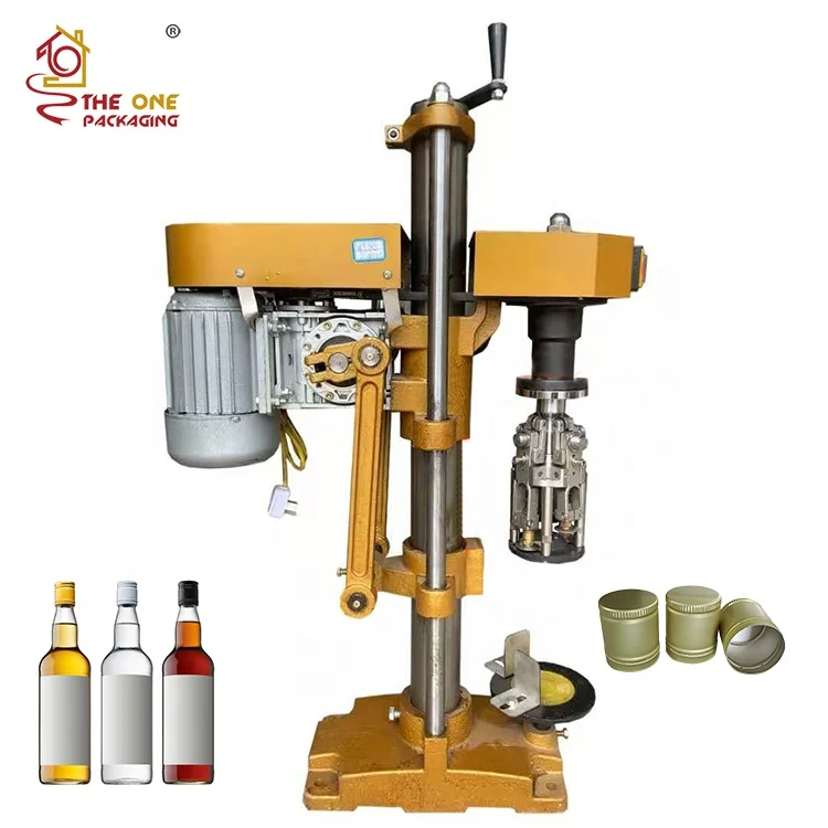 

THEONE Semi Automatic Capper Wine Liquor Whisky Spirit ROPP Aluminum Screw Caps Capping Sealing Machine For Glass Bottle
