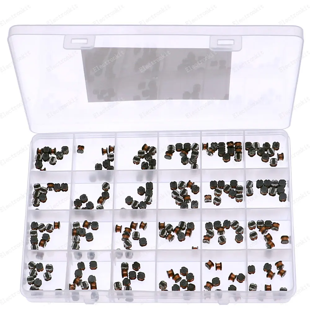 240pcs 24value x 10pcs CD54 SMD Wound Inductance  Box kit 2.2/3.3/4.7/6.8/10/22/33/47/68/100/220/330-680uH 1mH Wire