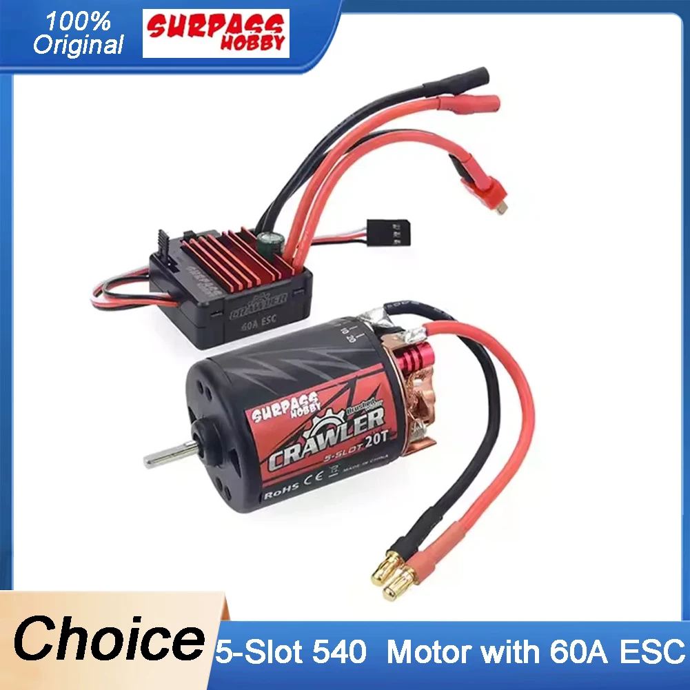

Двигатель Surpass Hobby с 5 слотами 540 11T 13T 16T 20T с регулятором скорости 60A для TRAXXAS TRX4 TRX6 WLtoys 124018 144001 1/10 1/12 RC Car Boat