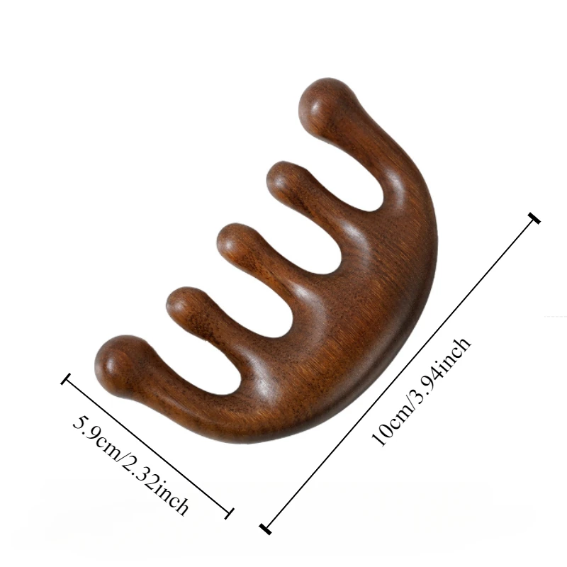 1pc Handheld Wooden Massage Comb for Head and Scalp - Relaxation andAcupoint Massage Tool