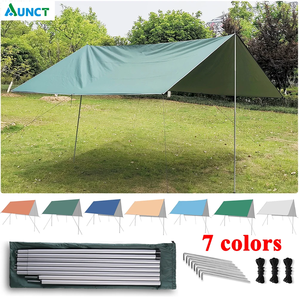 

3x3m Awning Waterproof Tarp Tent Shade Ultralight Garden Canopy Sunshade Outdoor Camping Hammock Tourist Beach Sun Shelter