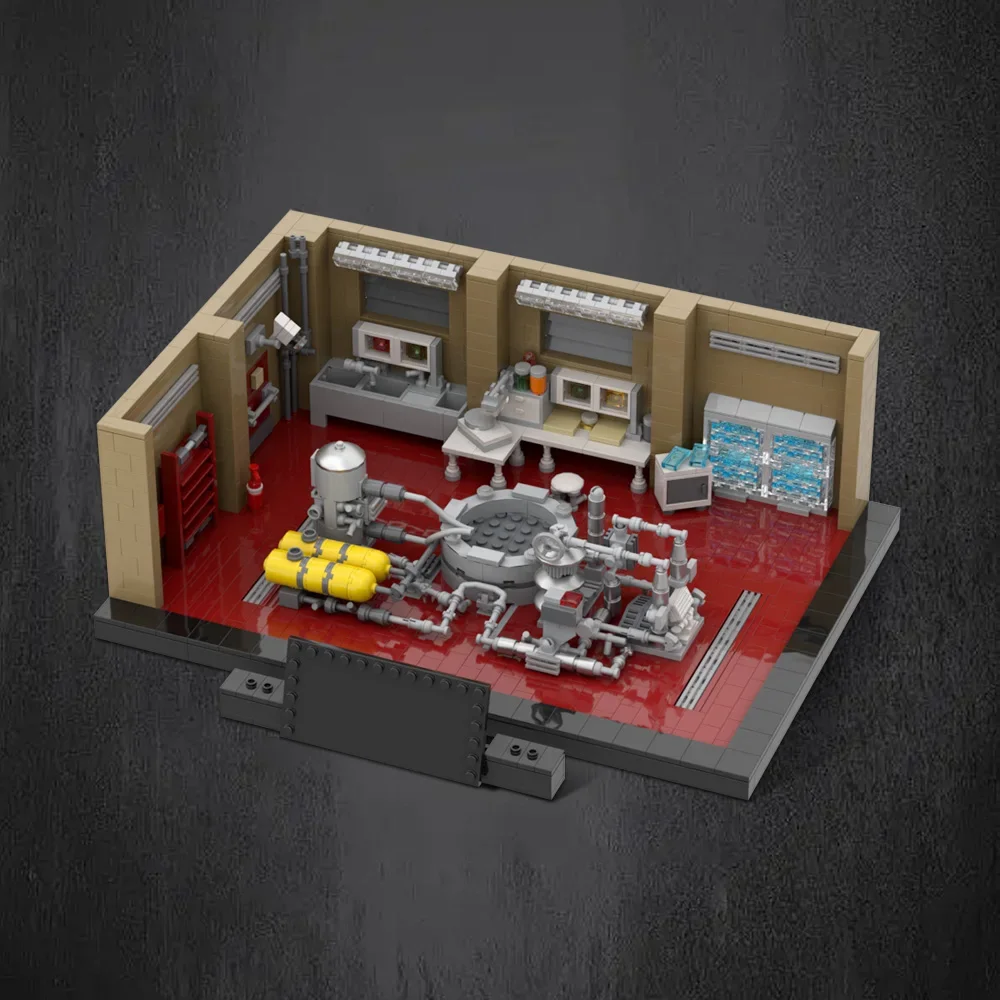 MOC Breakings Bads MovieThe Superlab Model Building Blocks Walter White Laboratory Bricks DIY Assembled Toy For Children Gift