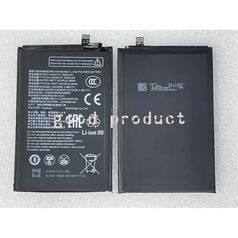 

new original for ZTE nubia neo2 5G Z2352N ​ ZTE Li3959T45P8HA26650 battery