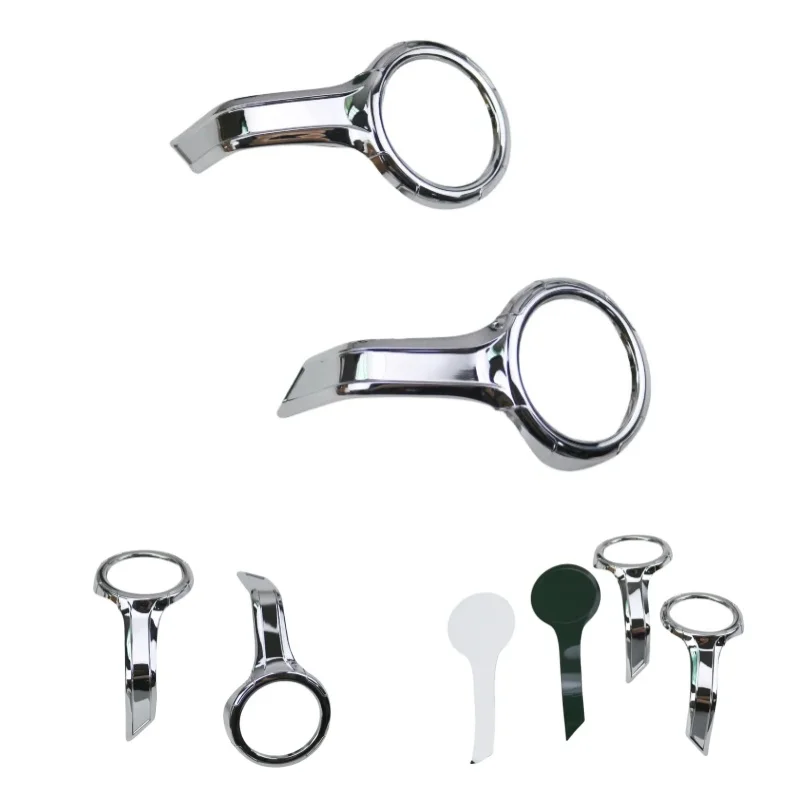 

1 Pair Motorcycle Accessories Chrome Fog Light Trim Rings ABS Plastic for Honda Gold Wing GL 1800 Goldwing Tour 2018-2021