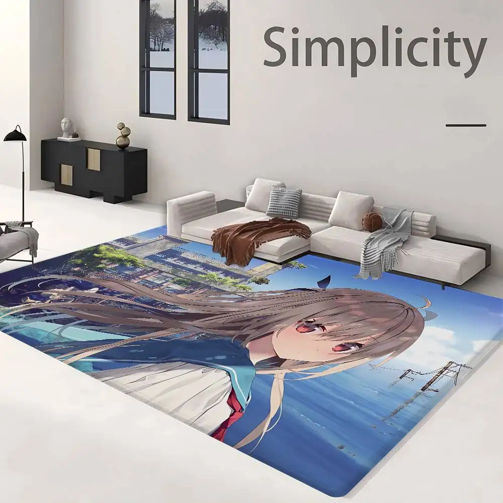 Anime Game Cute Girl Bathroom Mat Anti-slip Absorb Water Long Strip Cushion Bedroon Mat Welcome Doormat