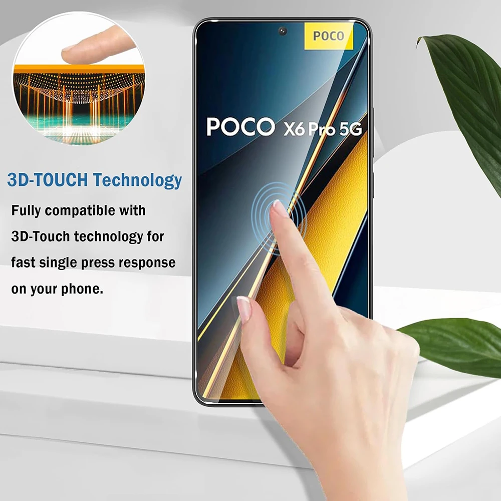 2Pcs Tempered Glass For Xiaomi Poco X3 X4 X5 X6 Pro 5G Screen Protector for Xiaomi Poco X4 X3 GT Glass Film