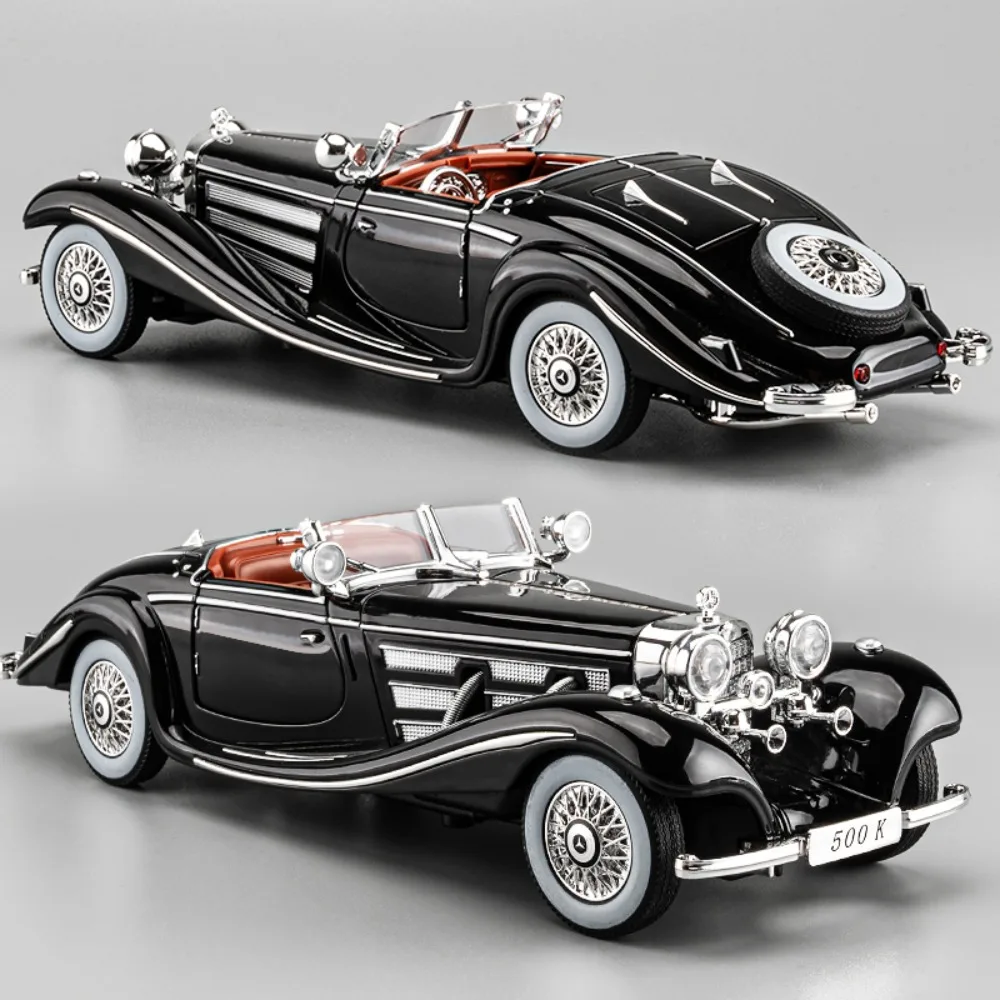 1:24 500K 300SL Oldtimer Modell Spielzeug Simulation Sound Licht Zurückziehen Legierung Diecast Fahrzeug Modelle Jungen Geburtstag Sammlungen
