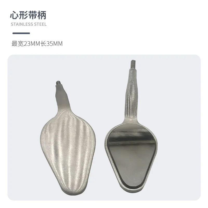 Double-sided Pure Titanium Mouth Mirror Oral Flat Dental Mouth Lens Stainless Steel Titanium Alloy Handle Color Steel Handle