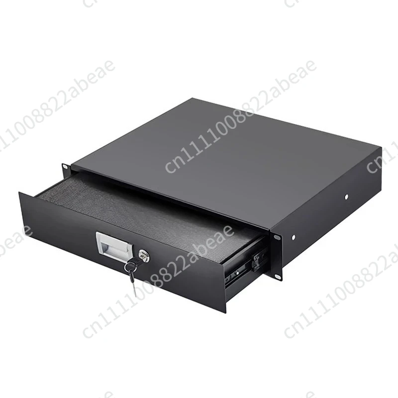 Wireless Microphone 19 Standard Cabinet Drawer Air Case Accessories 2U Metal with Lock Strap Microphone Protection Cotton