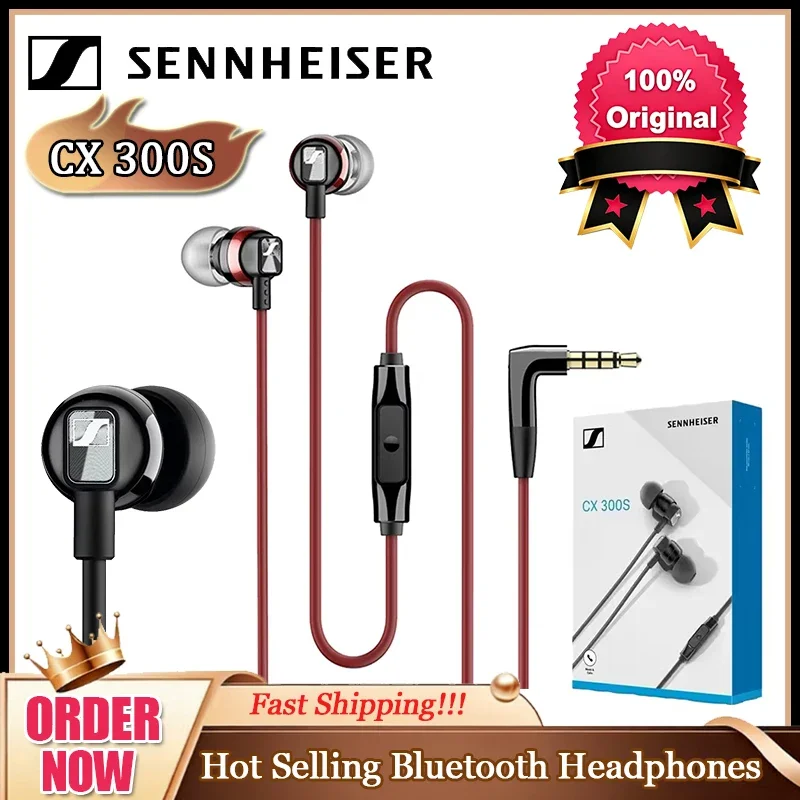 

Проводные наушники Sennheiser CX300S Pure Bass, стереогарнитура, спортивные наушники с шумоподавлением для IPhone/Samsung/XiaoMi