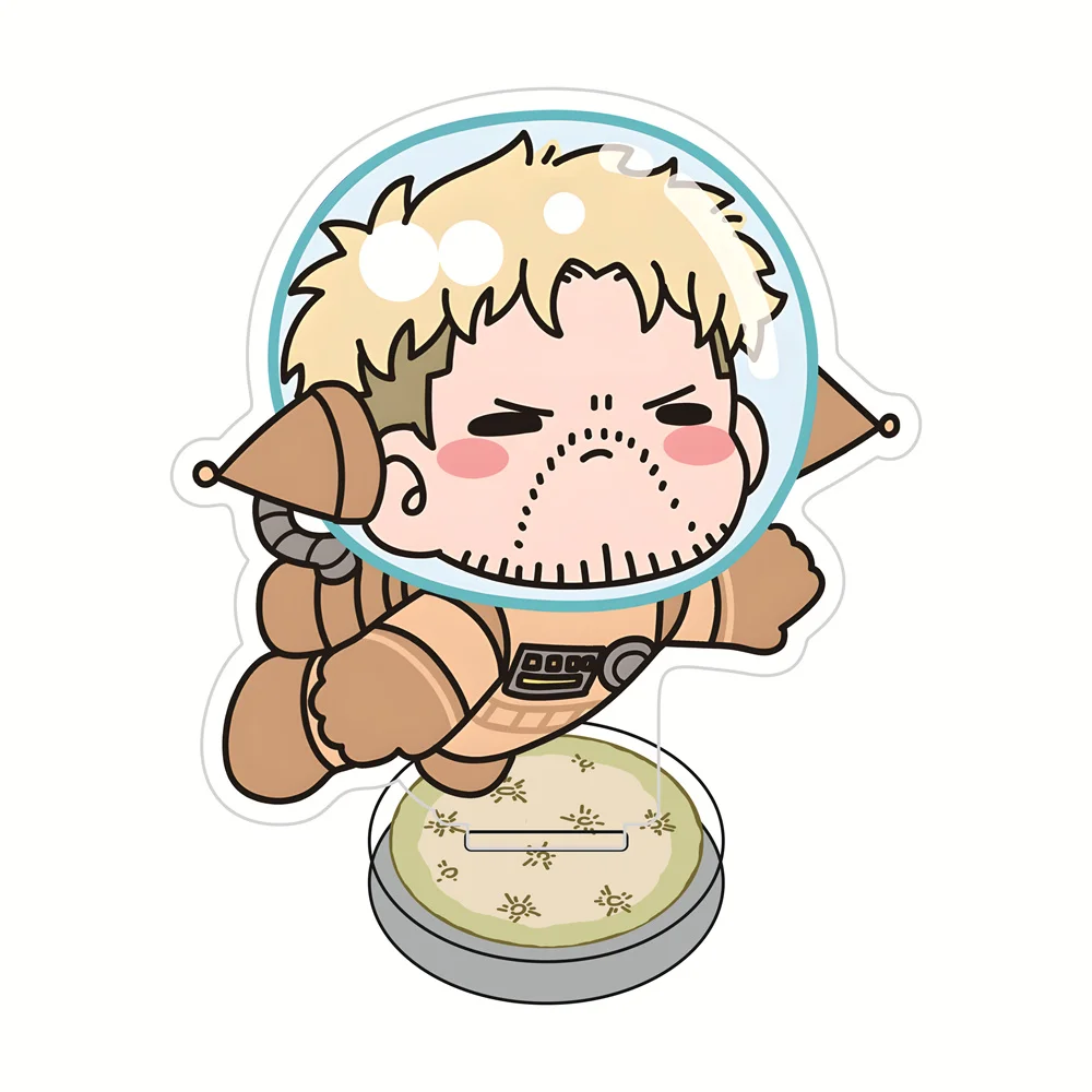 Attack on Titan 10cm Astronaut Spacesuit Acrylic Stand Figures Keychain Anime Collectible Standee Desk Decor Gift for Anime Fans