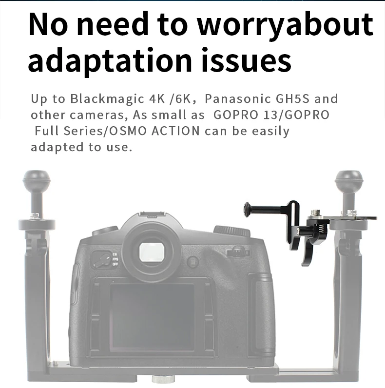 Einstellbare Shutter Trigger Rod Tauchen Kamera Ständer Adapter für TG6 5 Sony RX 100 SLR Kamera Gehäuse Verlängerung Stange Unterwasser Tablett – Detail 27