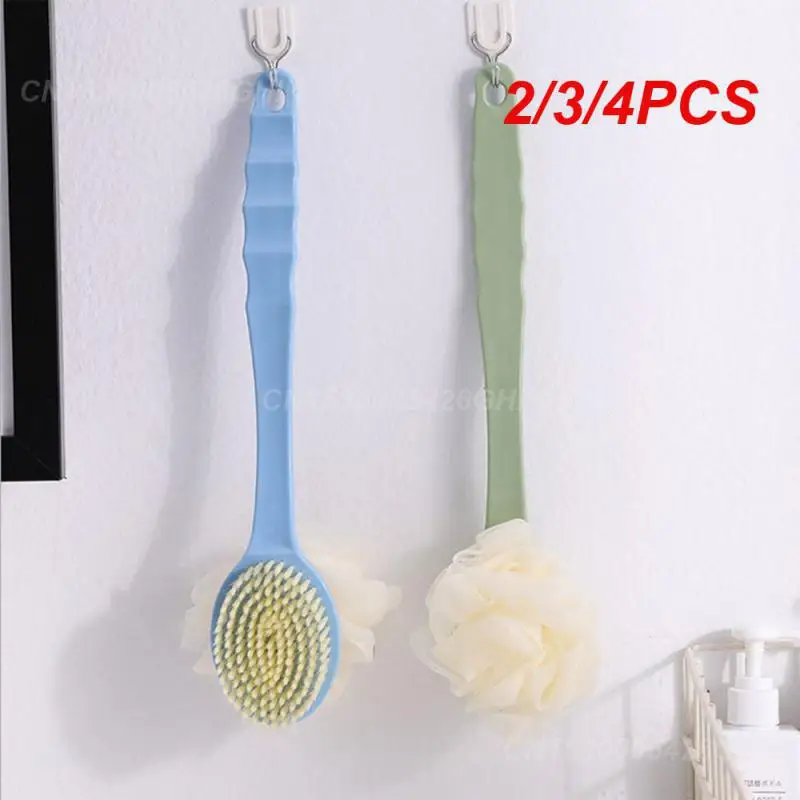 2/3/4PCS Bath Brush Double Sided Of Human Engineering Long Handle Back Scrubber Back Scrubber Bathroom Accessories Detox