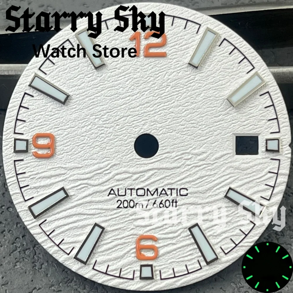 Starry Sky 29mm New High Quality Calendar Window Sterile Watch Dial And Luminous Suitable For Mingzhu Movement Watch Accessories