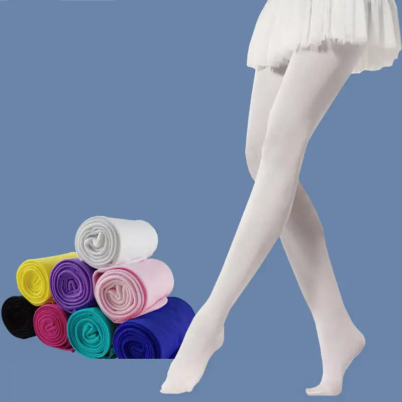

Профессиональные балетные колготки, детские бархатные белые колготки для танцев, летние и весенние колготки конфетных цветов