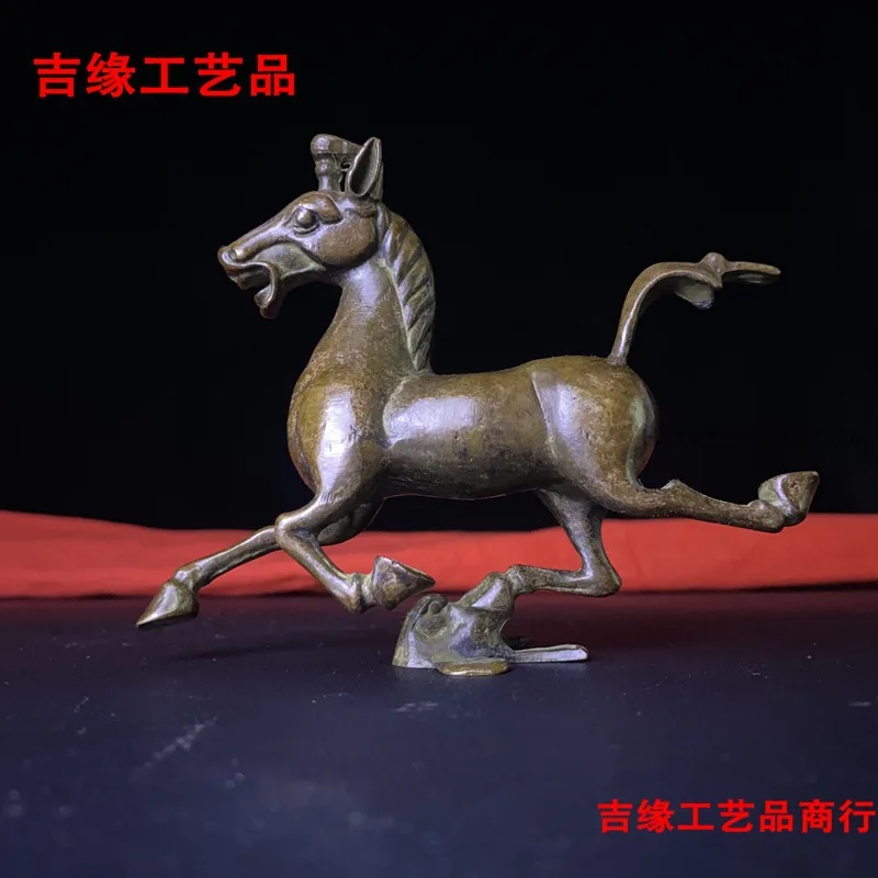 

Antique Horse Ornament Chinese Zodiac Horse Alloy Distressed Crafts Galloping Horse Office Decorations Ornaments Horse Stepping