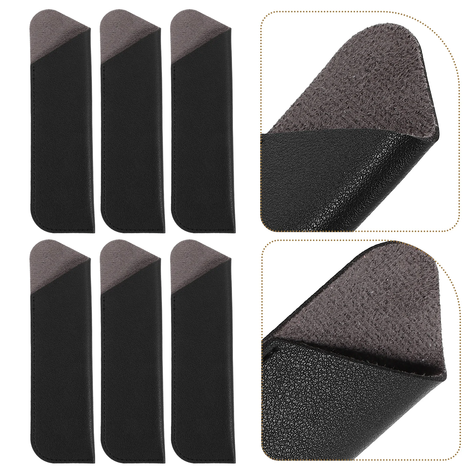 6 Pcs Pencil Case Protective Cover Fountain Accessories Pouch Ink Pu Bag Student Packaging Black