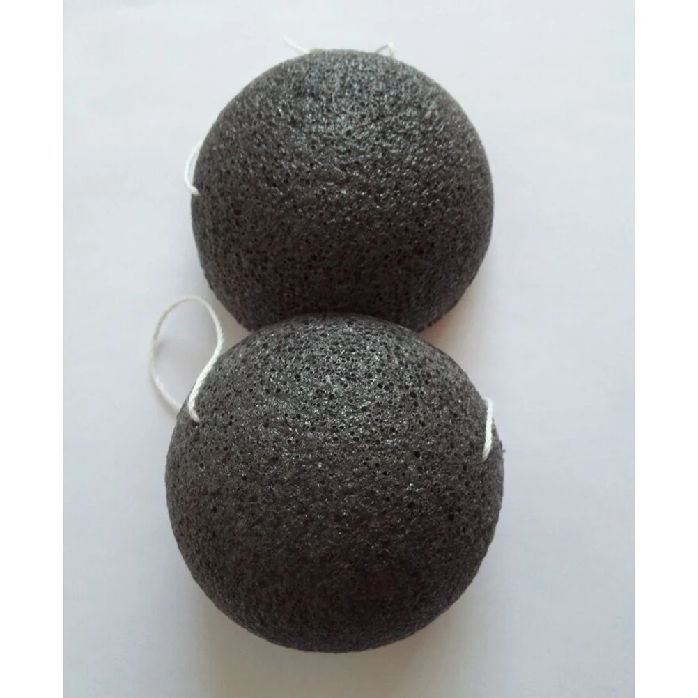

Bamboo Charcoal Sponge Facial Cleaning Make up Remover Porous Wash Bath Body Scrub Sensitive Skin Exfoliator Durability