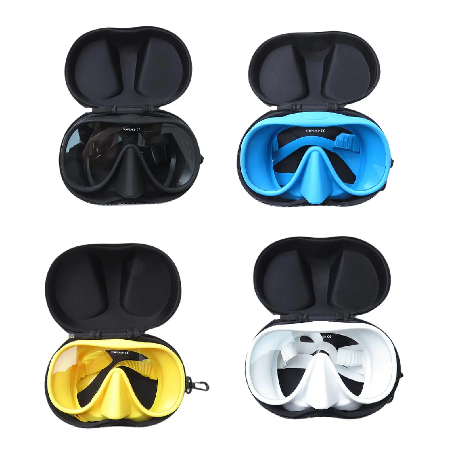 

Freediving Mask for Adults Adjustable Strap Gear Anti Fog Lightweight Waterproof Accessories Swim Glasses for Beach Water Sports