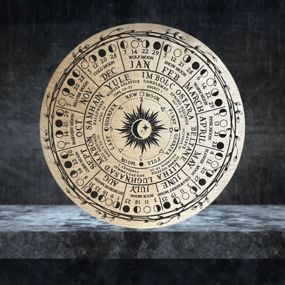 CIFBUY Boho Moon Phase Aluminum Wall Art Waterproof Durable Home Office Room Decor