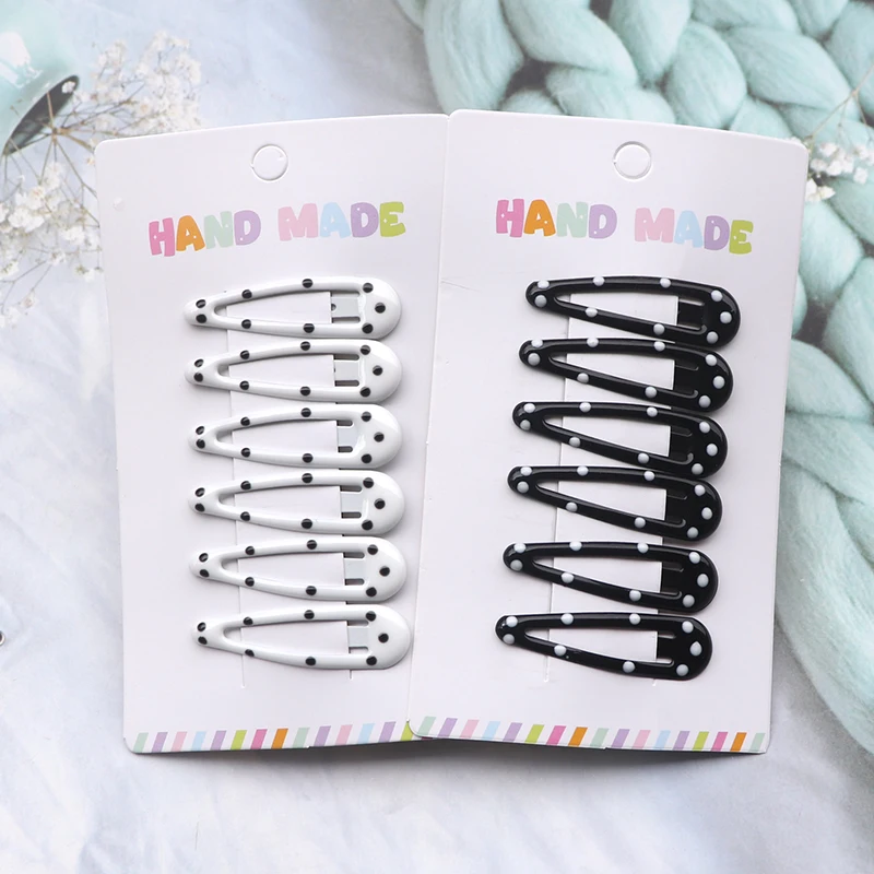 12 Teile/satz Bunte Stern Haar Clips Für Mädchen Polka Dot Metall Snap Bb Clip Haarnadel Headwear Mini 3Cm Bb haar Clip Kinder Kopfbedeckungen – Detail 9