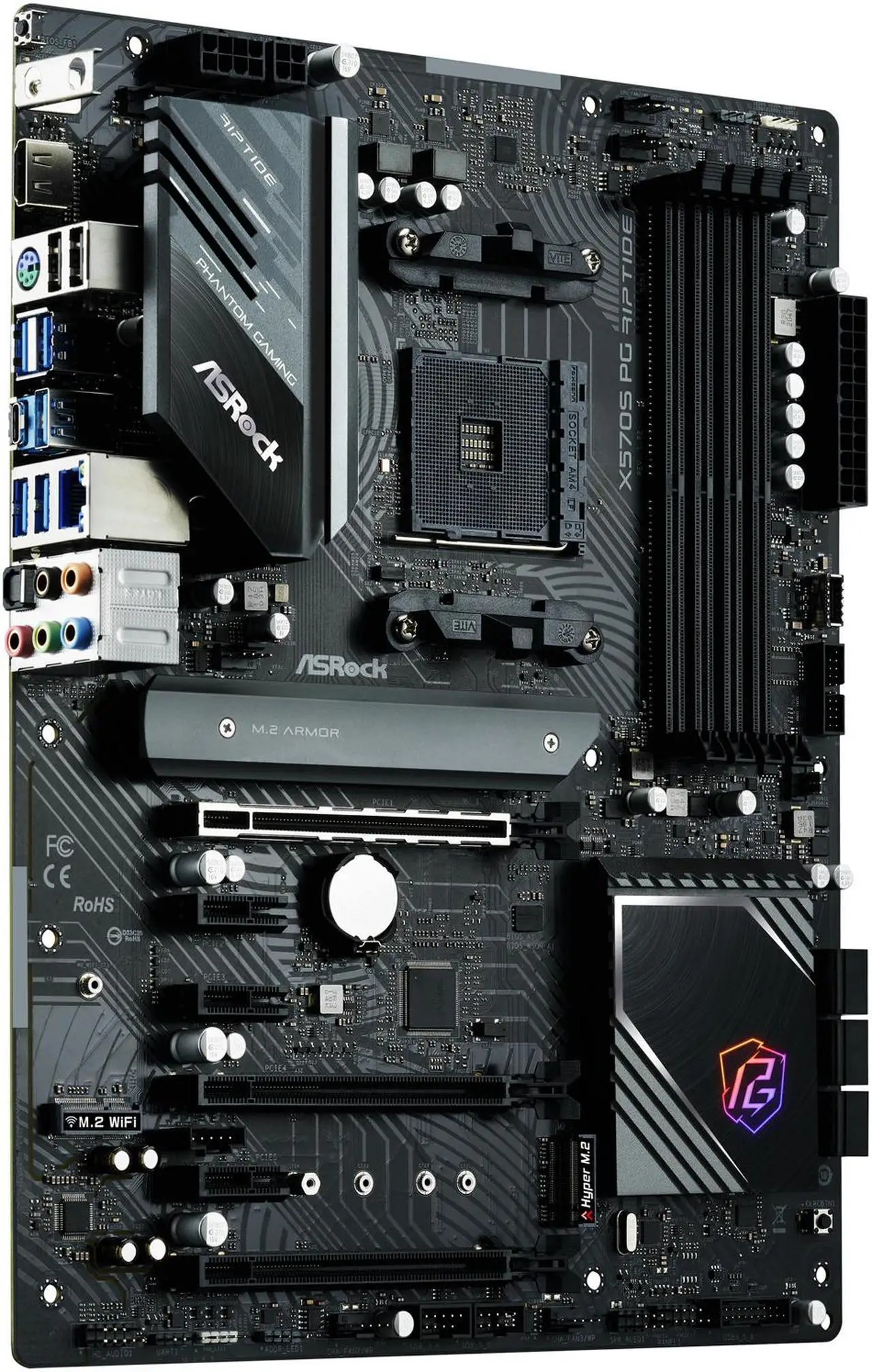 ASROCK X570S PG RIPTIDE Motherboard AM4 X570 DDR4 128GB Support Ryzen 5600 4600G PRO 2700 3400G CPU PCI-E 4.0 ATX - view 3