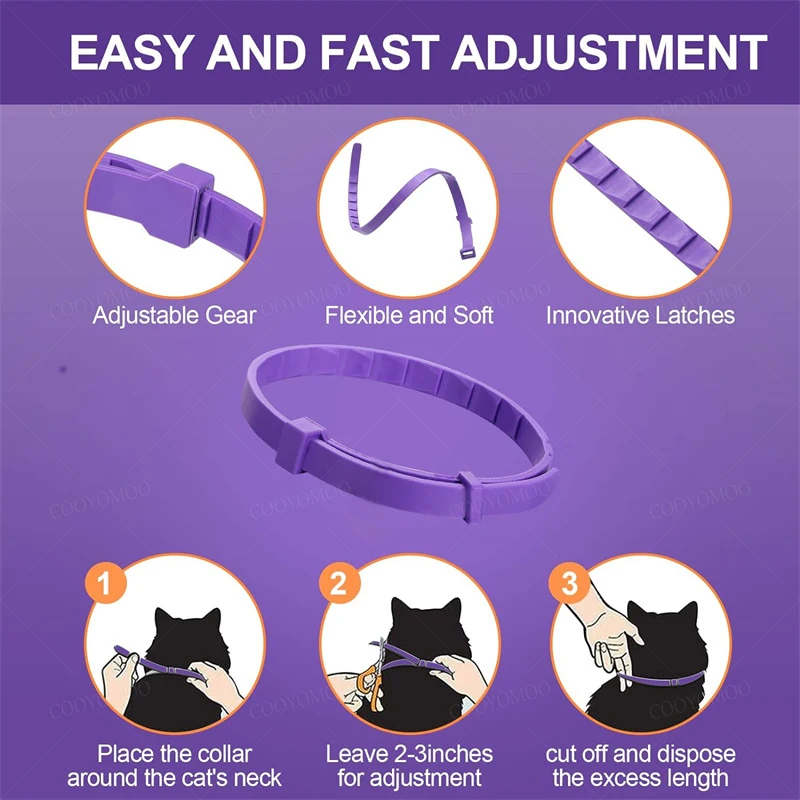 Calming Collar for Cats Dog Calming Pheromone Collar Effective Relieve Anxiety Adjustable Collar For Puppy Kitten Dog Accessorie