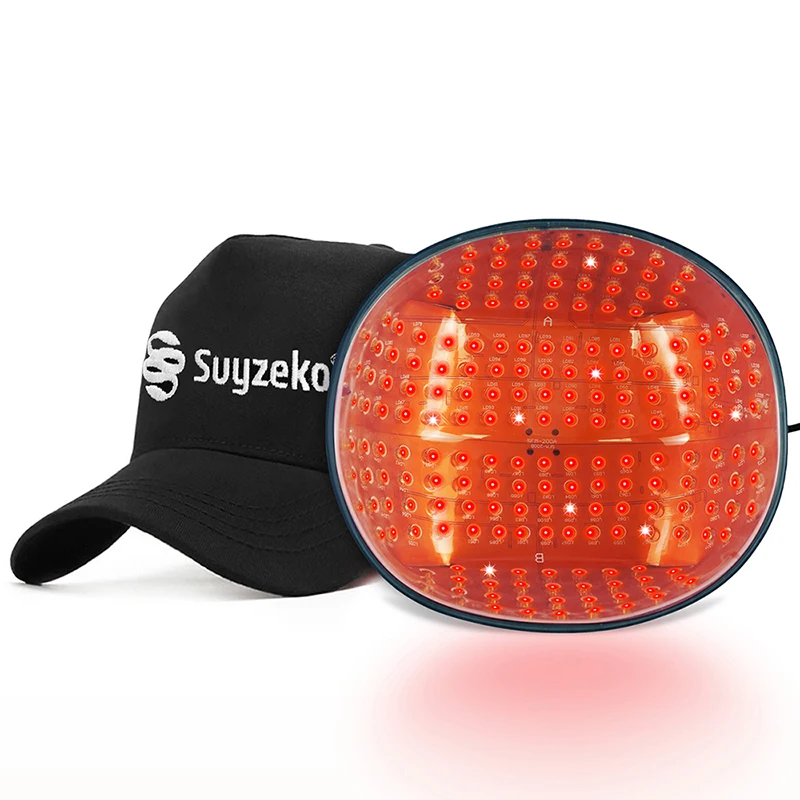 Suyzeko Low Level Laser Therapy Cap for Hair Regrowth Red Light Therapy Cap Hair Growth Device Hair Loss Treatment for Men&Women