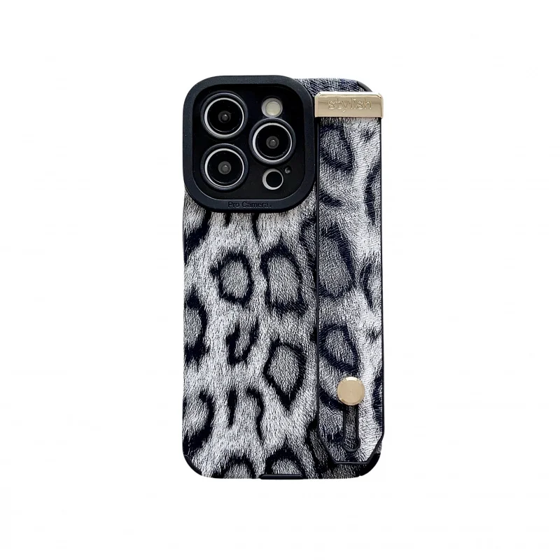 

Leopard print leather wristband Applicable16promaxPhone case15promaxShockproof and durable14promaxProtective case with stand Fre