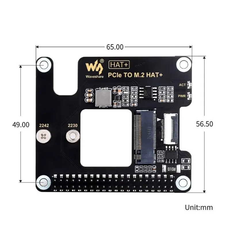 Papan adaptor untuk Raspberry Pi, 5 PCIe ke M.2 papan adaptor NVMe Protocol M.2 antarmuka ekspansi Drive Solid-state mendukung pendingin aktif