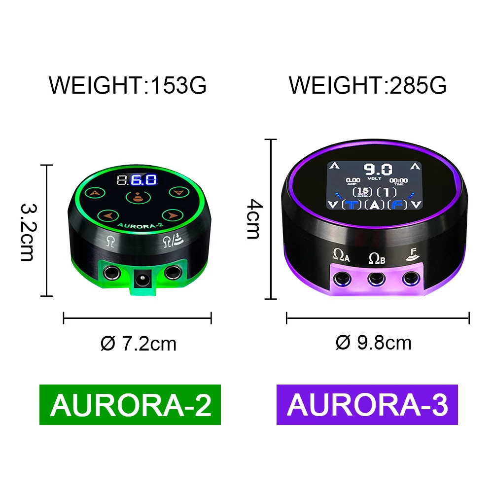 Pestrý tetování energie poskytnout AURORA3 AURORA2 digitální LCD plný dotek obrazovka dvojí výroba elektrické napětí poskytnout pro rotační tetování stroj