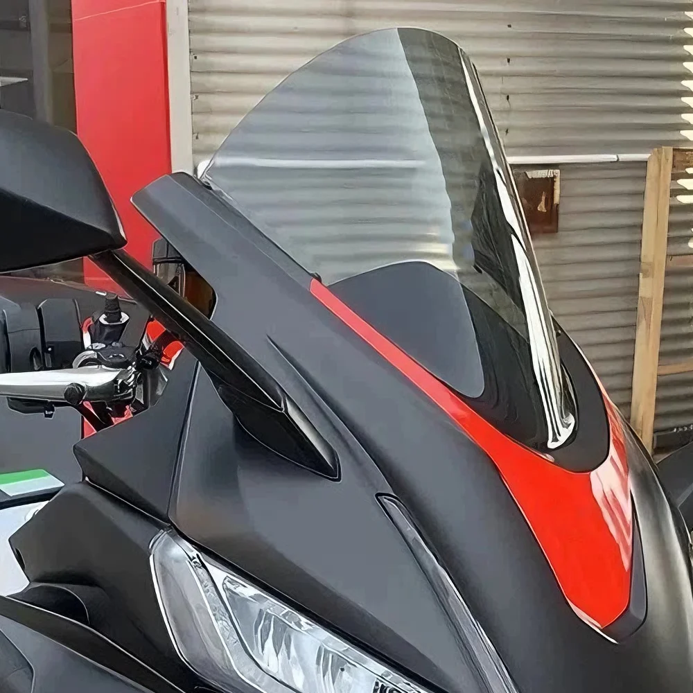 لأبريليا RS660 2020 2021 2022 2023-2025 RS660 الزجاج الأمامي دراجة نارية الملحقات الزجاج الأمامي الرياح منحرف فقاعة مزدوجة الدخان #6