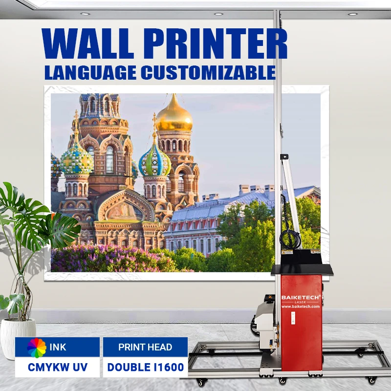 TH-UP1600H ثلاثية الأبعاد الأشعة فوق البنفسجية طابعة نافثة للحبر جدارية عمودية سريعة وفعالة آلة طباعة الجدار مصنع طابعة جدارية