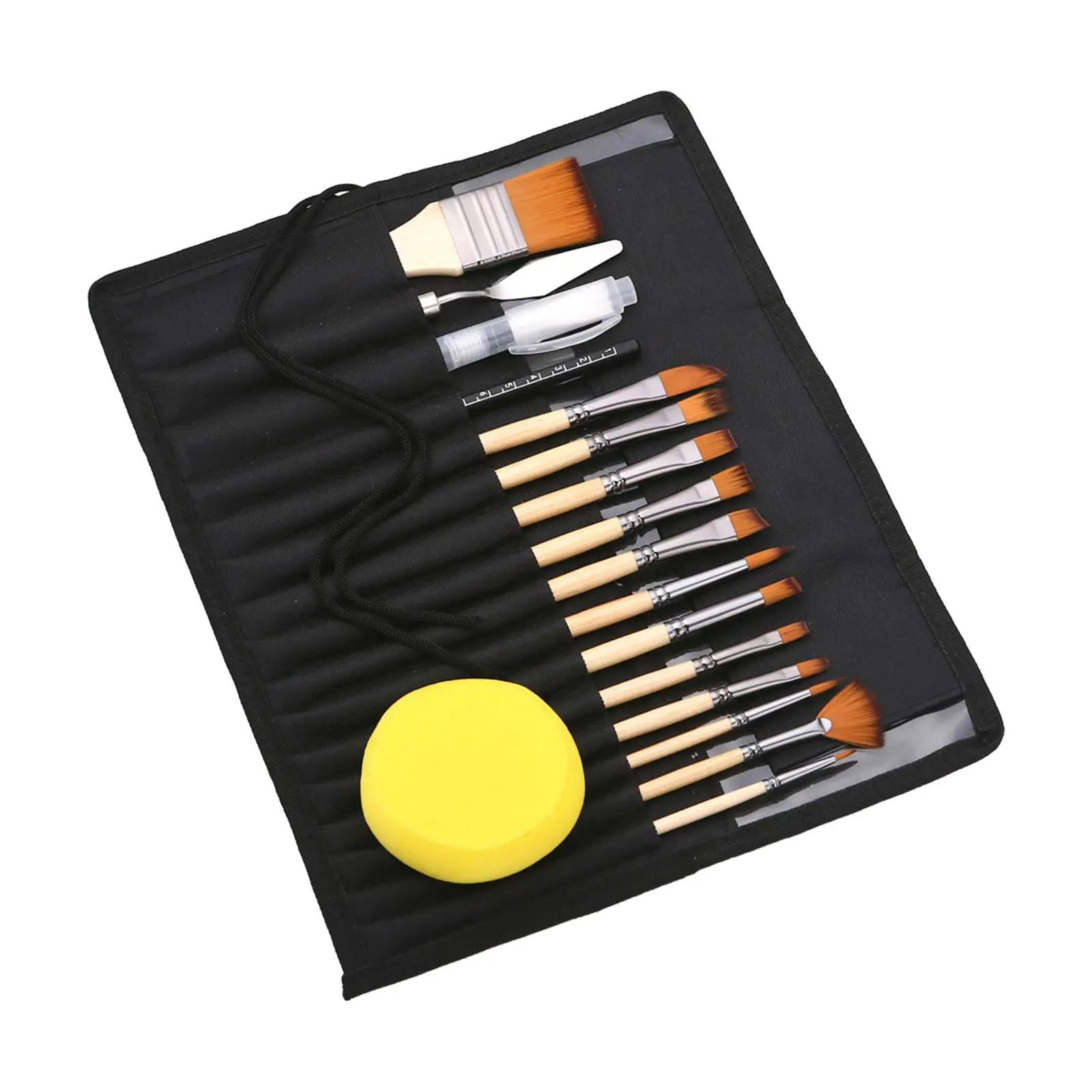 Набор кистей для рисования, Профессиональные Нейлоновые кисти с деревянной ручкой, для акрила, гуаши, маслом, профессиональные для детей, 17 шт.