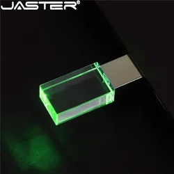 JASTER прямоугольный кристаллический USB-накопитель 16 ГБ 32 ГБ 64 ГБ USB 2.0 синий зеленый красный светодиод креативные цвета (более 10 шт. бесплатный логотип)