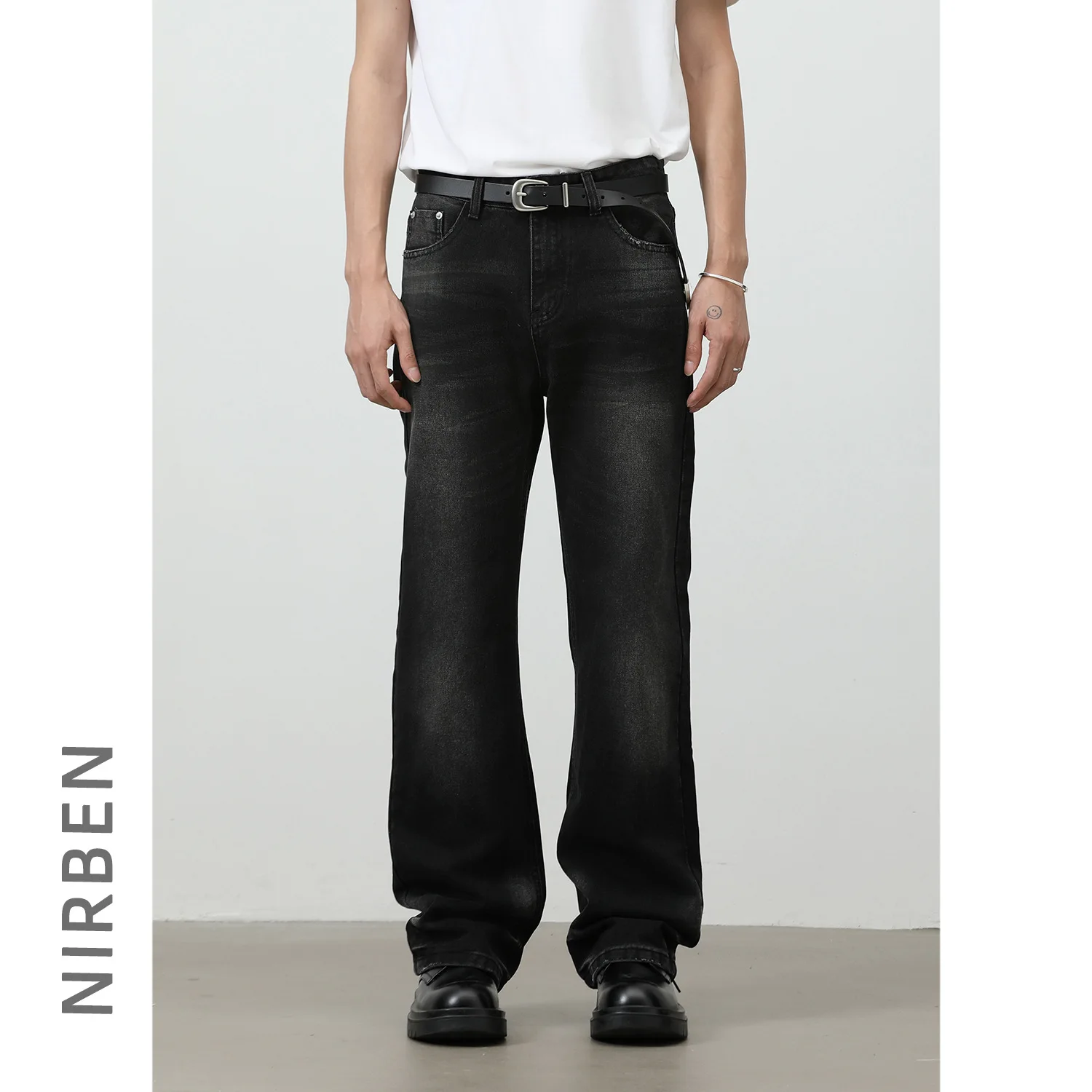 New Washed Old Wide-leg Straight Jeans Loose And Thin Versatile Trousers Tide