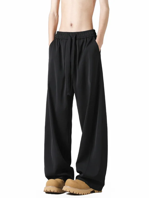 

Мужские брюки American Sle Ice Silk Qui Dry с широкими штанинами, весенне-летние повседневные брюки GPOUHO, свободные драпированные брюки с высокой талией