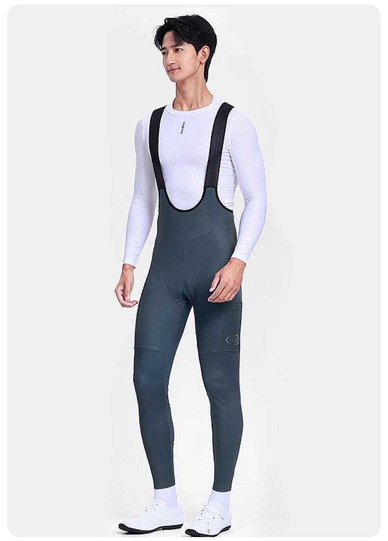 INBIKE Fleece Rennrad Trägerhose für Herren Winter Thermo Radfahren Träger Winddicht Radfahren Fahrradhose MTB Fahrradbekleidung Mann – Detail 17