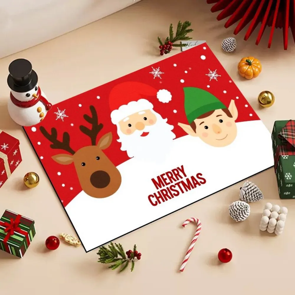 VIKAMA عيد الميلاد تحت عنوان عدم الانزلاق ارتداء مقاومة السجاد غرفة المعيشة مدخل قاعة السجاد الزخرفية عطلة ديكور المنزل #1